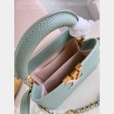 Louis Vuitton Replica Capucines Python Handle M48865 Avocado Green Bag