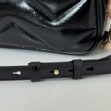 GG Marmont Gucci Duplicate Small Shoulder 802448 Black Bag