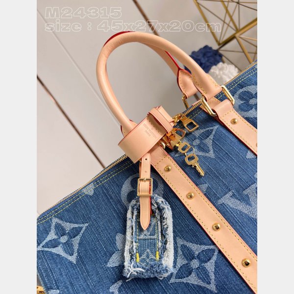 Best AAA M24315 Keepall Bandoulière 45 Blue 7 Star Louis Vuitton Fake Bag