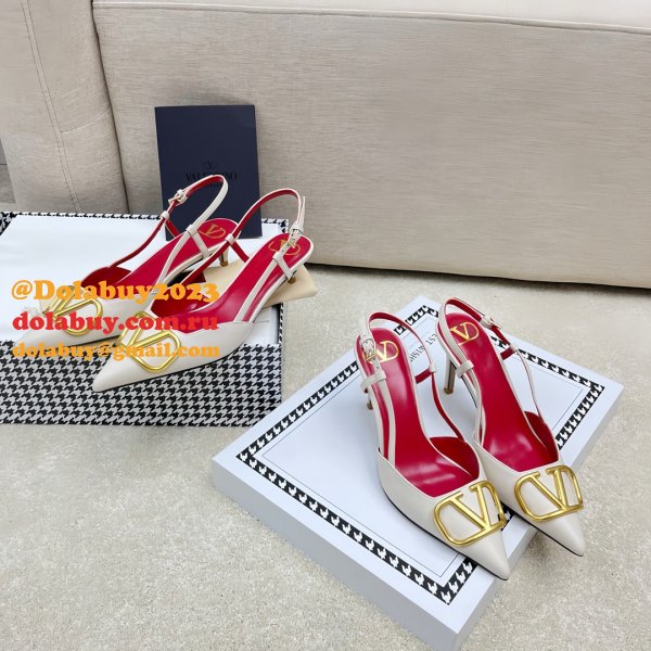 Valentino 1:1 Mirror Slingback Garavani Vlogo Pumps Fake Shoes