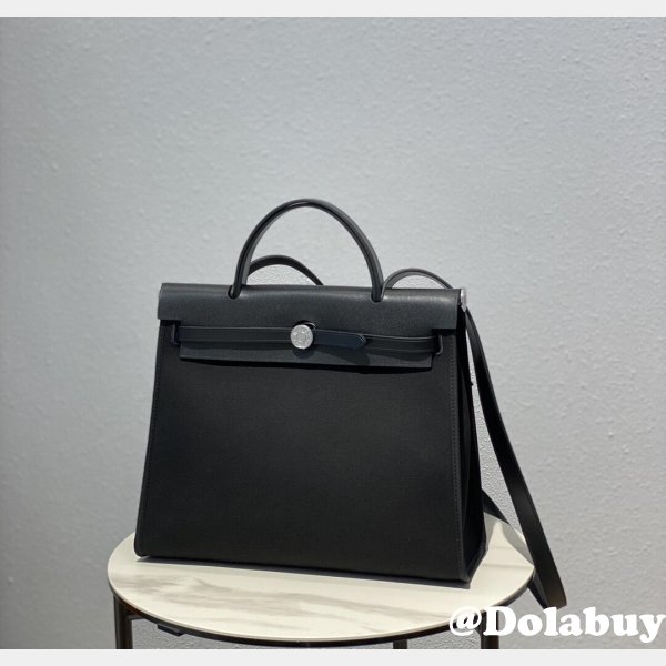 Best Replica Hermes Herbag Black Bags Top Quality Store