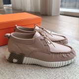 Top Quality hermes men Bouncing leather sneaker