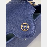 Louis Vuitton M48865 Dark Blue Light Flower Chain Capucines Replica Handbag