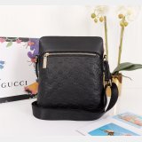 Gucci Best GG Supreme Leather Messenger For Men 413168 Black