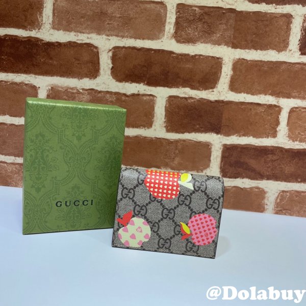 Luxury Gucci Cheap 663922 Les Pommes card case wallet