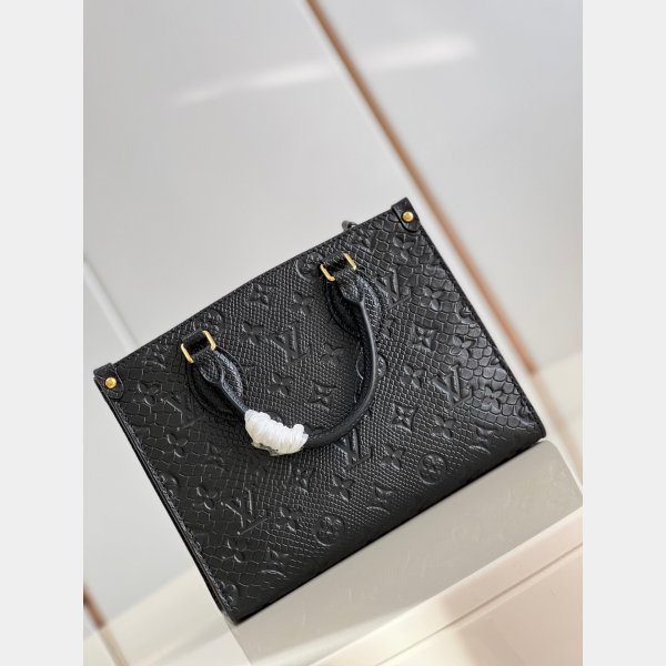 Perfect Dolabuy Louis Vuitton Fake Snake Pattern Black Onthego M45653