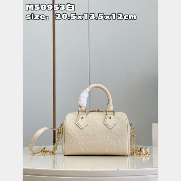 Speedy Replica LV Bandouliere 20 Creme The Best Quality Bag