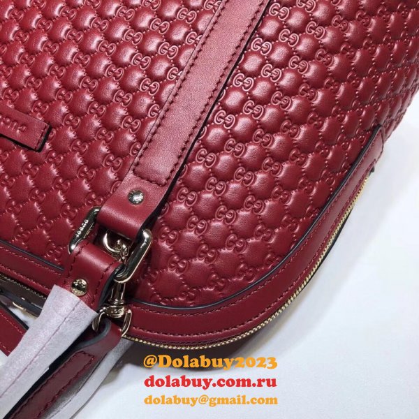 7 Star Gucci Top Quality Leather Convertible Micro GG Dome 449663 Bag