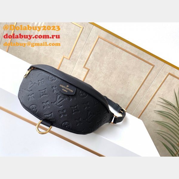 Louis Vuitton Replica Monogram Empreinte Bumbag M44812 Black/Cream