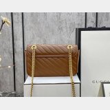 Gucci Replica GG Marmont 443497 small matelassé shoulder brown bag