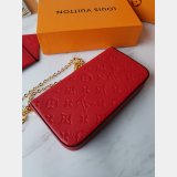 7 Star Louis Vuitton M63770 Red Replica Monogram Leather Pochette