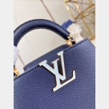 Louis Vuitton M48865 Dark Blue Light Flower Chain Capucines Replica Handbag