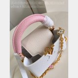 Replica 1:1 Mirror Louis Vuitton Capucines M48865 White Bags