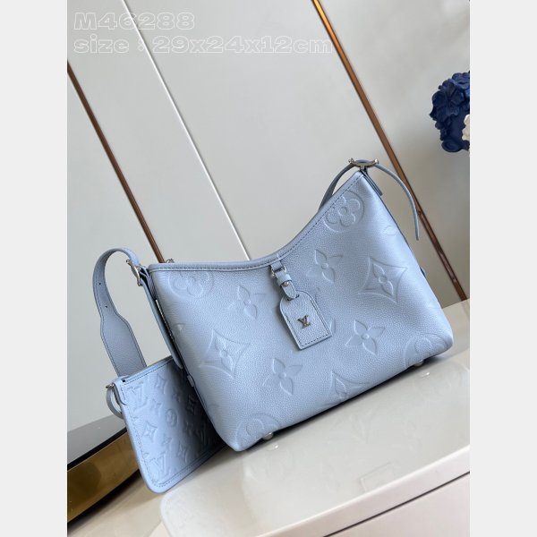 Designer Louis Vuitton CarryAll M46288 Top Quality Embossing Blue Bag