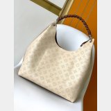 Louis Vuittons Mahina Carmel Hobo Shoulder Bag M52950 apricot