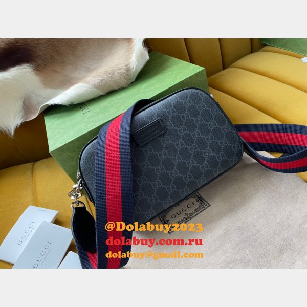 Knockoff Gucci GG Blue shoulder 574886 Messengers Mens bag