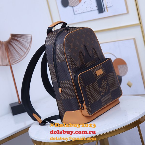 Replica Louis Vuitton Campus Backpack Monogram Nigo N40380 Bag