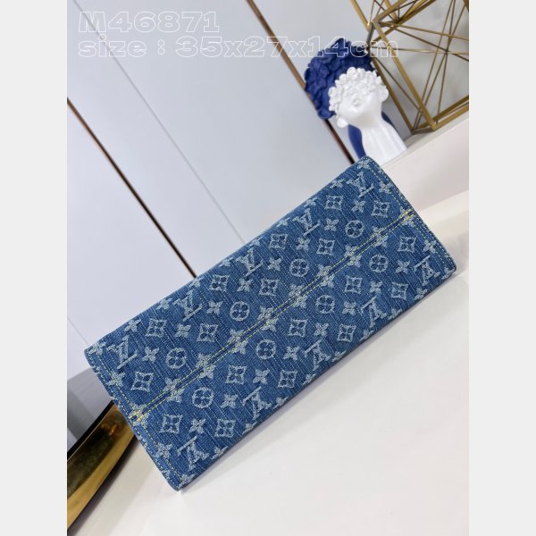 OnTheGo Louis Vuitton Replica Monogram Denim M46871 Handbag