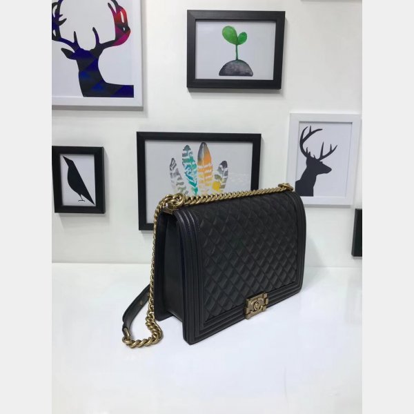 High Quality CC Le Boy Luxury Bags Lambskin 30cm