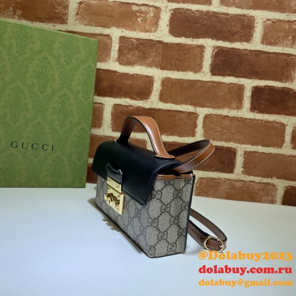 Gucci Replica 7 Star 652683 Padlock mini bag GG Supreme Cheap