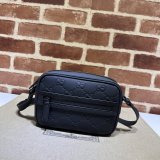 Gucci 1:1 GG Rubber-effect 771321 Shoulder Black Replica Bag