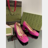 Pump Patent Heels Ballet Flat Horsebit Replica Gucci Shoes