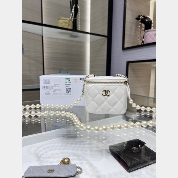 Luxury CC 22P pearl chain lipstick bag AP2581Y