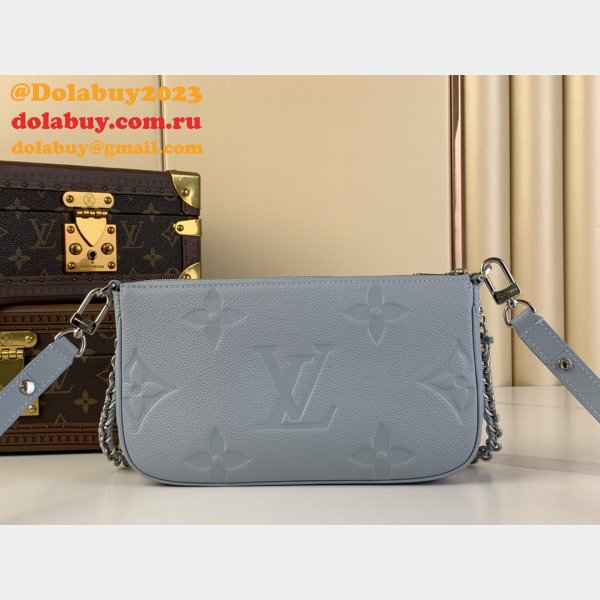 Louis Vuitton Knockoff Top M47173 Multi Pochette Blue Bag