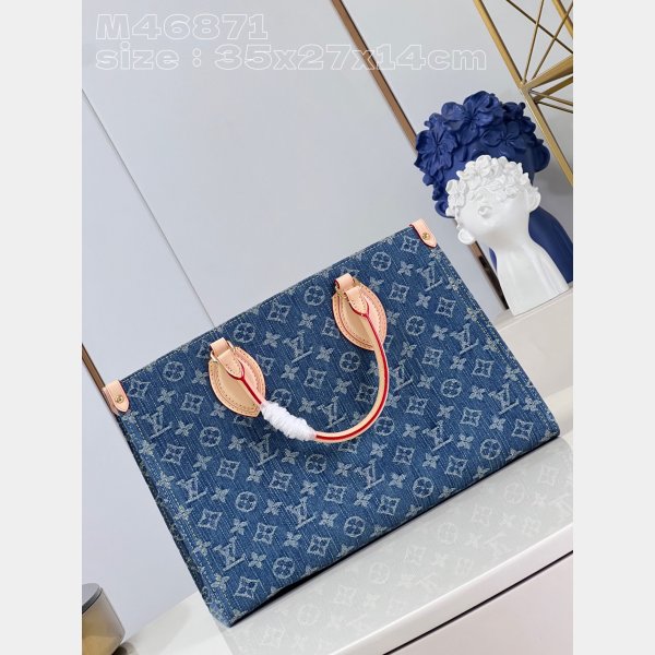 OnTheGo Louis Vuitton Replica Monogram Denim M46871 Handbag