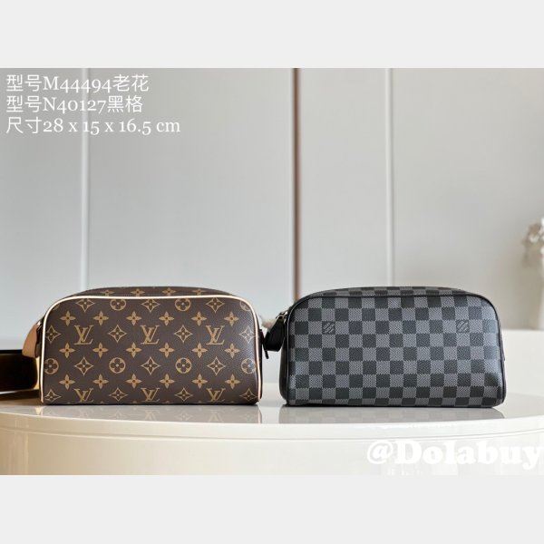 UK Louis Vuitton Wholesale M44494/N40127 Dopp Kit Toilet Pouch Canvas