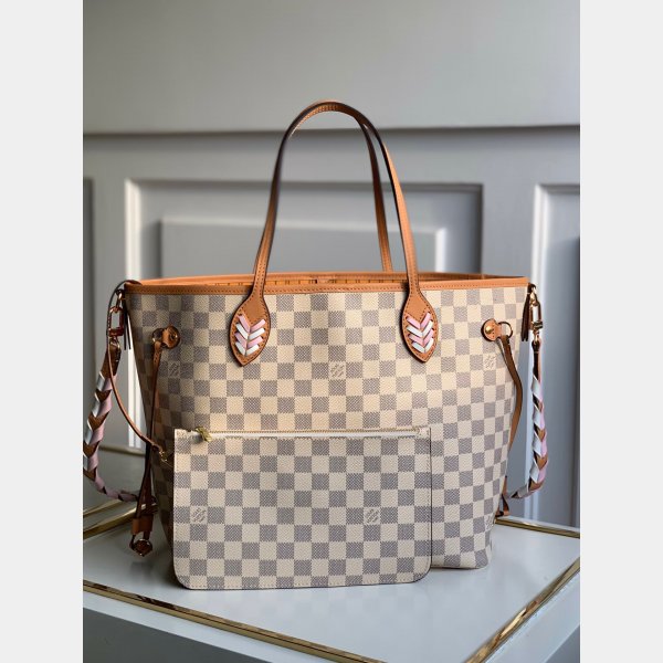 Louis Vuitton Knockoff UK Neverfull MM Damier Azur N50047 Handbags