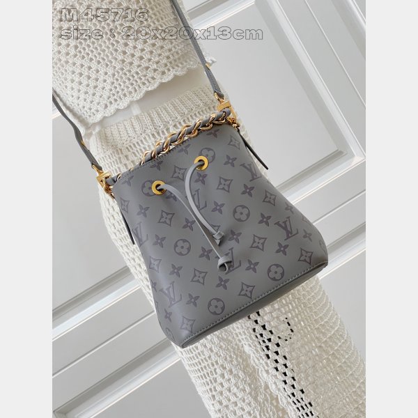 Louis Vuitton Replica LV NeoNoe M45716 Grey Bucket Bag