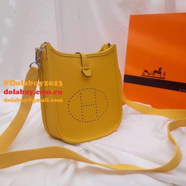 Hermes Evelyne Yellow Messenger Medium Bag replica