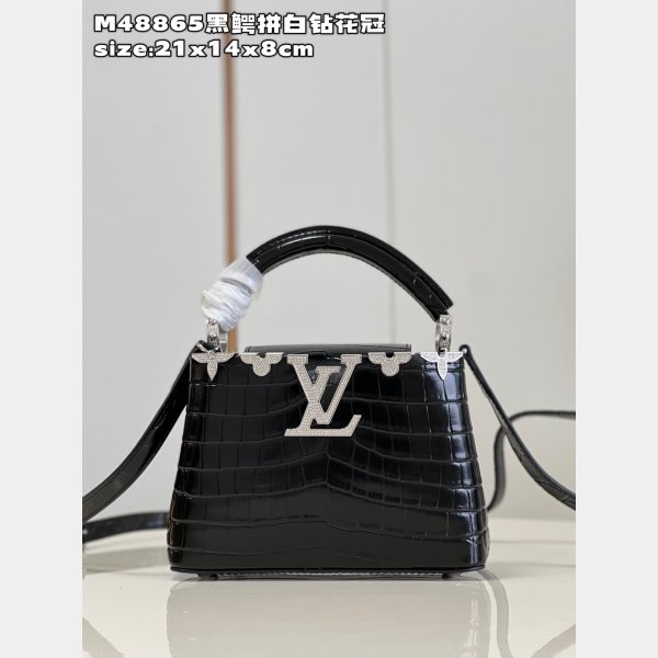 Luxury Louis Vuitton Replicas M48865 Capucines Black UK Bag