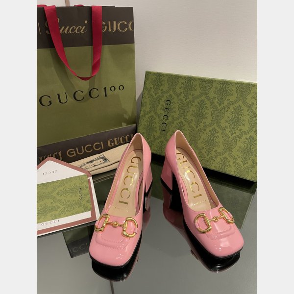 Pump Patent Heels Ballet Flat Horsebit Replica Gucci Shoes