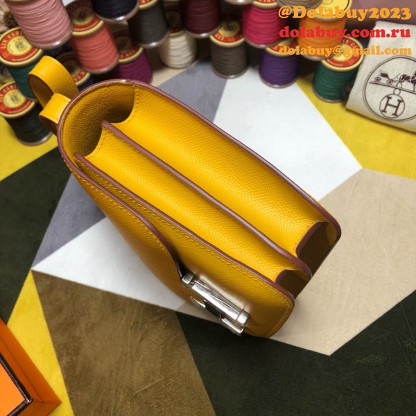 Hermes Constance Bag 23cm Epsom Leather Yellow