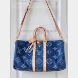 Best AAA M24315 Keepall Bandoulière 45 Blue 7 Star Louis Vuitton Fake Bag