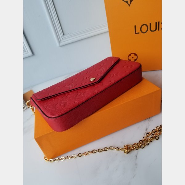 7 Star Louis Vuitton M63770 Red Replica Monogram Leather Pochette