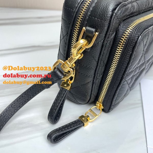 High Quality Dior Caro Bag Brown Supple Cannage Calfskin