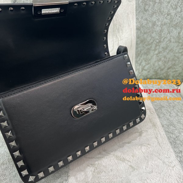 Luxury Valentino Garavani Rockstud Calf Large Bag