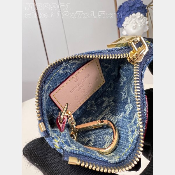 Designer Key Pouch Monogram Denim M82961 Replica Louis Vuitton Bag