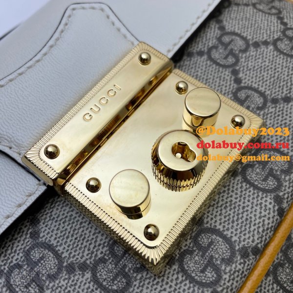 High Quality Gucci Replica 658487 Padlock mini bag in GG Supreme canvas