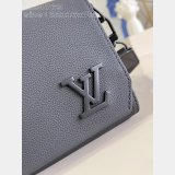 Takeoff Messenger PM 1:1 Mirror LV Aerogram M24769 Black Men Fake Bag