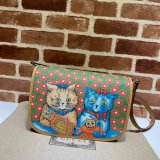 Gucci 664143 Best Quality Children's cat print messenger replica bag