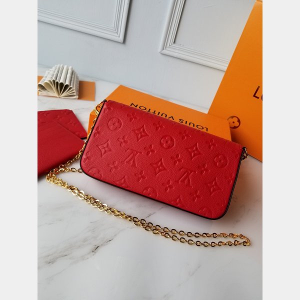 7 Star Louis Vuitton M63770 Red Replica Monogram Leather Pochette