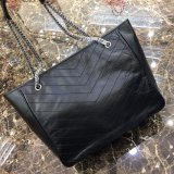 YSL 504867 Replica Saint Laurent Niki Shopping Bag Black Vintage